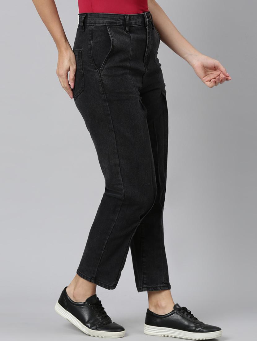 women washed mid rise mom fit jean - 22001875 - Standard Image - 3