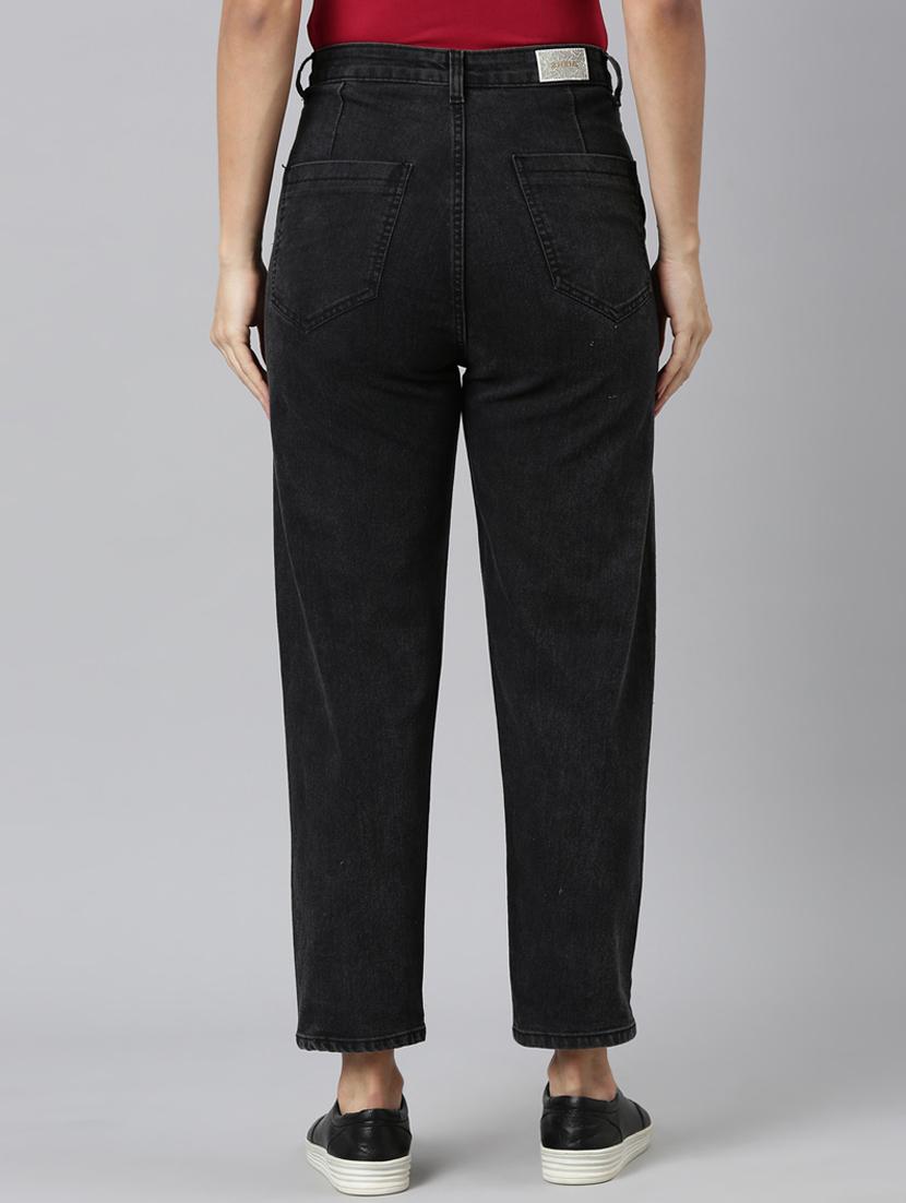 women washed mid rise mom fit jean - 22001875 - Standard Image - 5