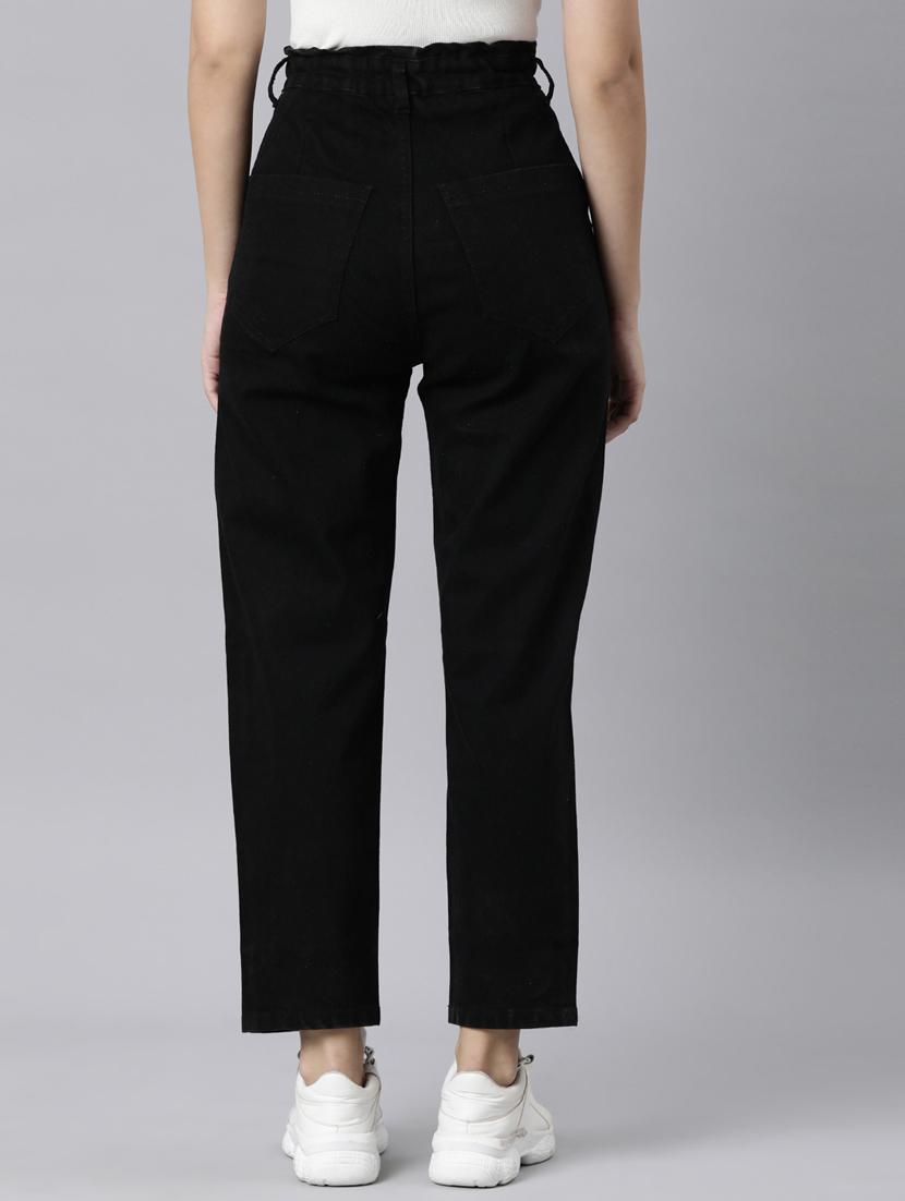 women solid high rise mom fit jean - 22001879 - Standard Image - 3