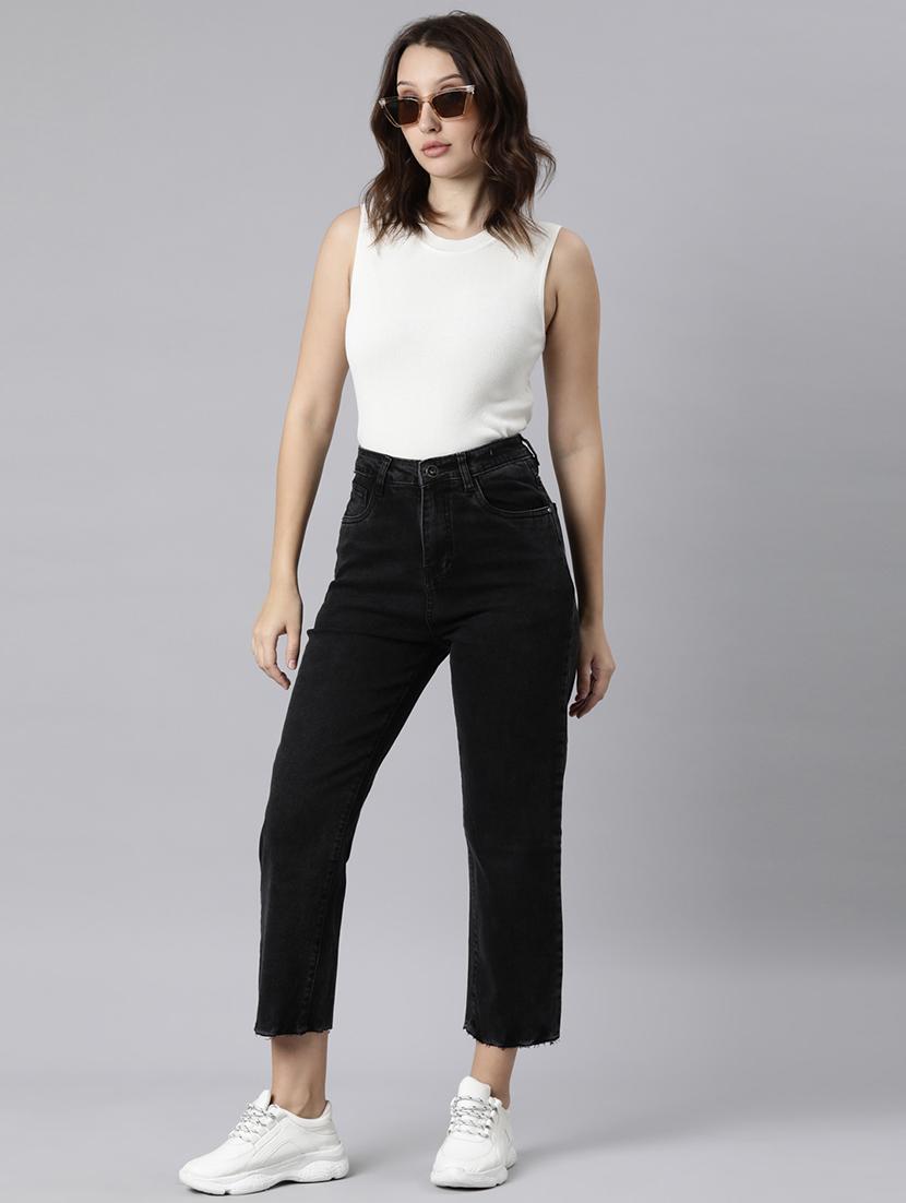 women washed mid rise mom fit jean - 22001880 - Standard Image - 5