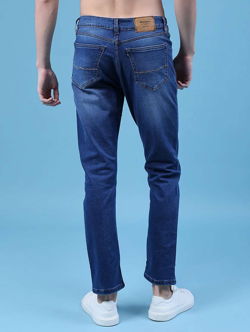 Men Solid Mid Rise Slim Fit Jean - 22002020 -  Standard Image - 3