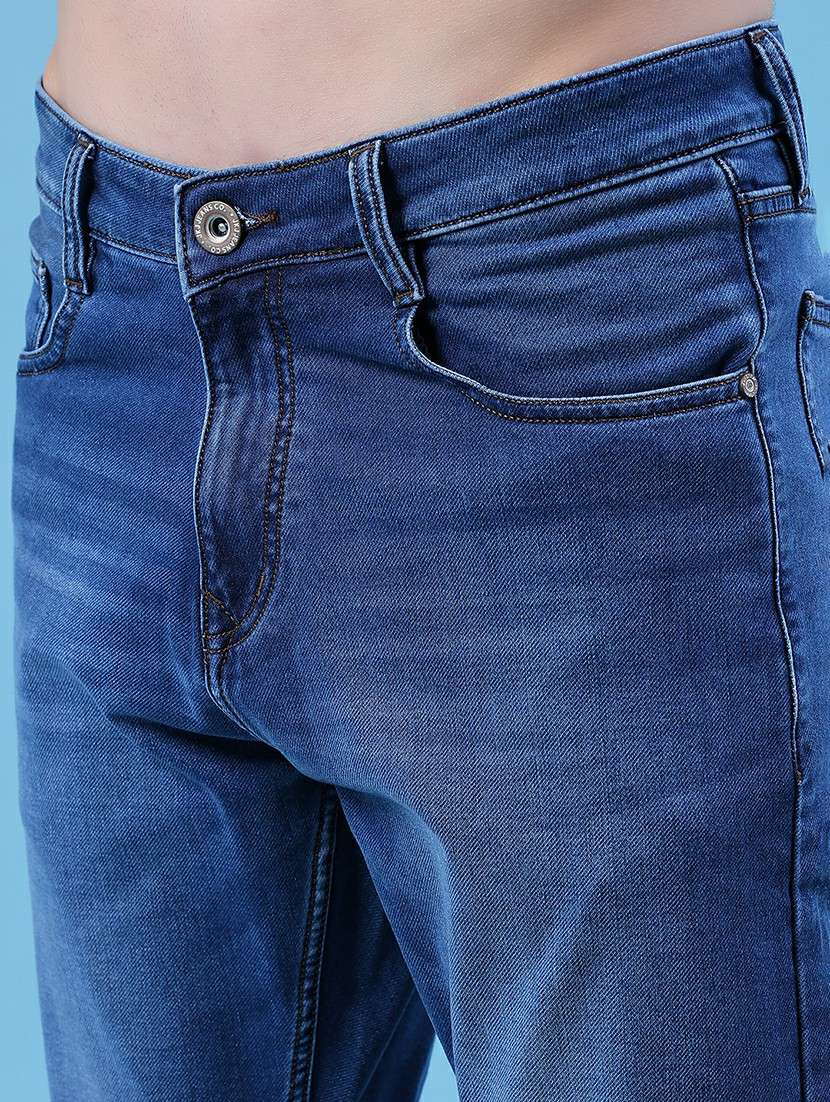 Men Solid Mid Rise Slim Fit Jean - 22002020 -  Standard Image - 5