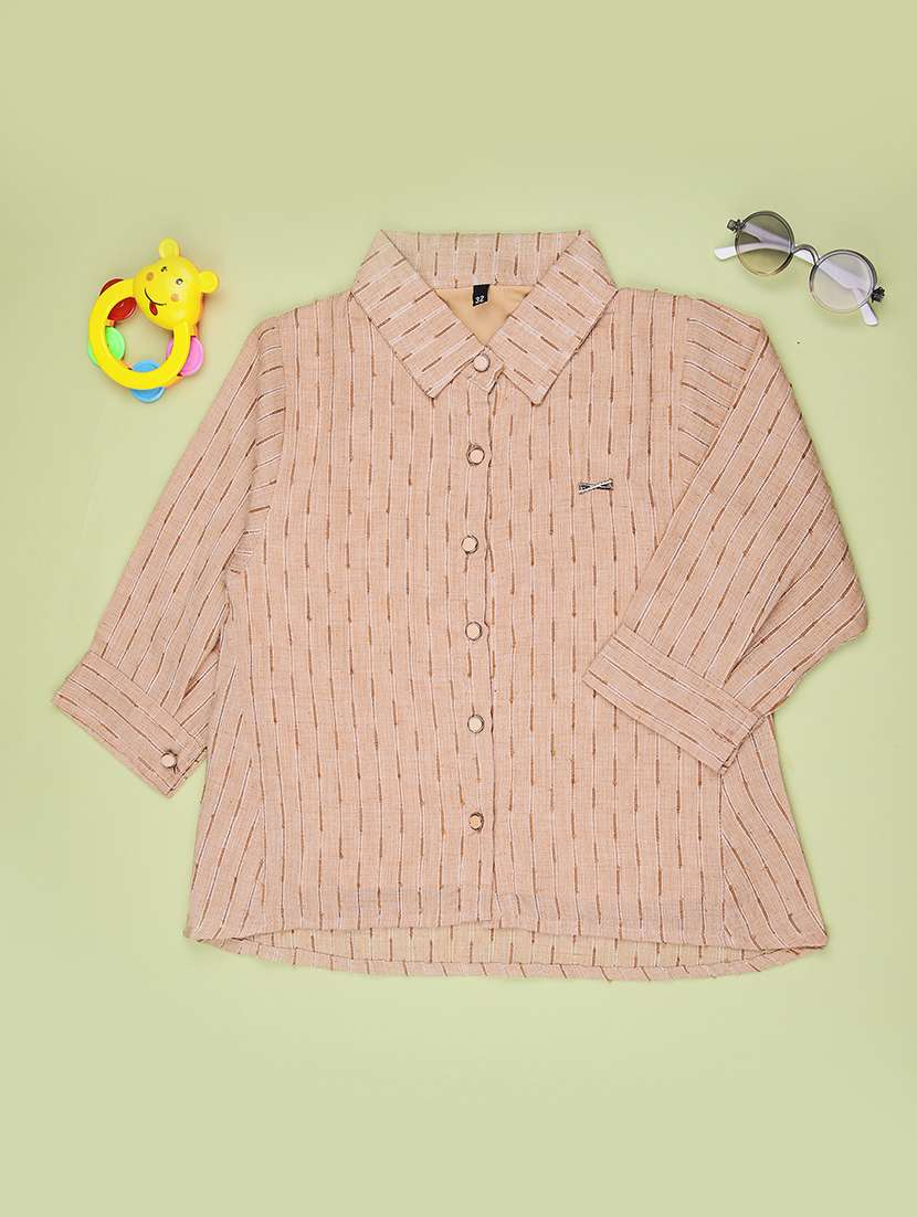 girls self design three quarter sleeve top