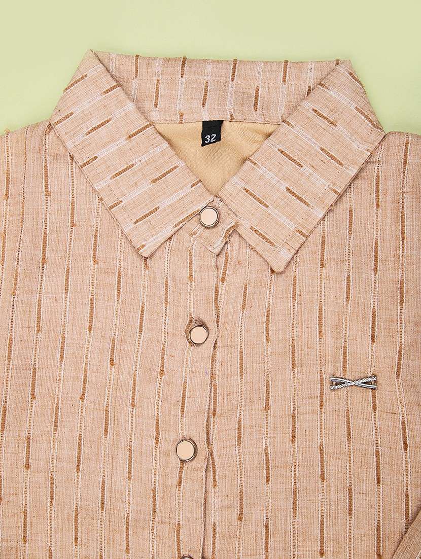 girls self design three quarter sleeve top - 22002035 -  Standard Image - 3