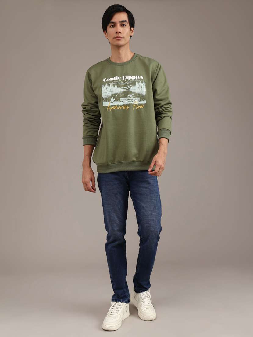 men printed long sleeve regular fit sweatshirt - 22002038 -  Standard Image - 5