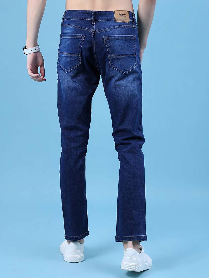 Men Solid Mid Rise Slim Fit Jean - 22002044 -  Standard Image - 3
