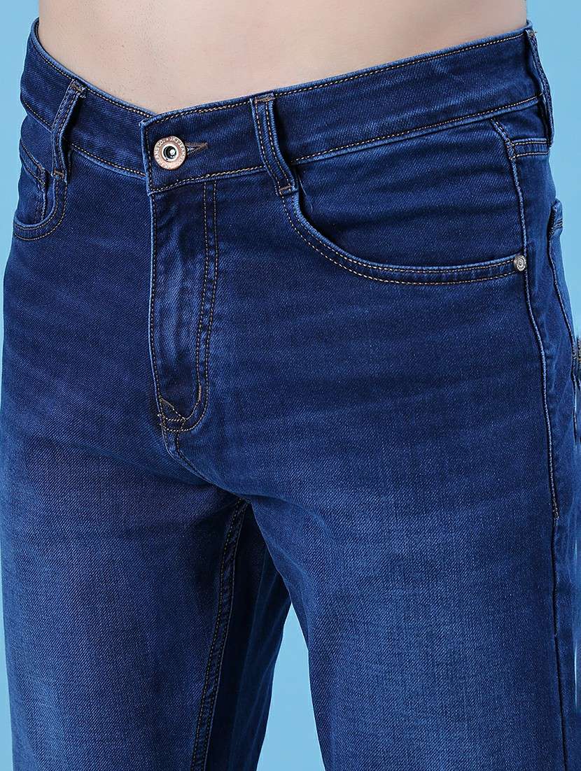 Men Solid Mid Rise Slim Fit Jean - 22002044 -  Standard Image - 5