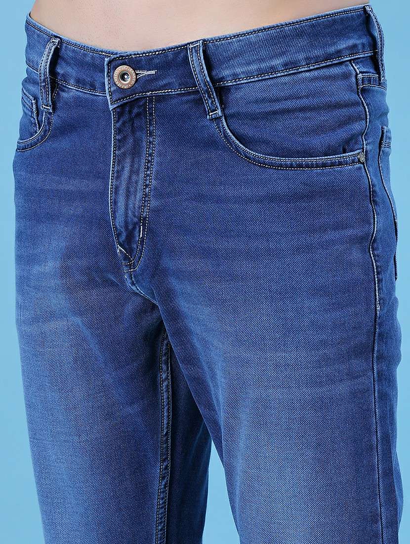 men solid mid rise slim fit jean - 22002047 -  Standard Image - 5