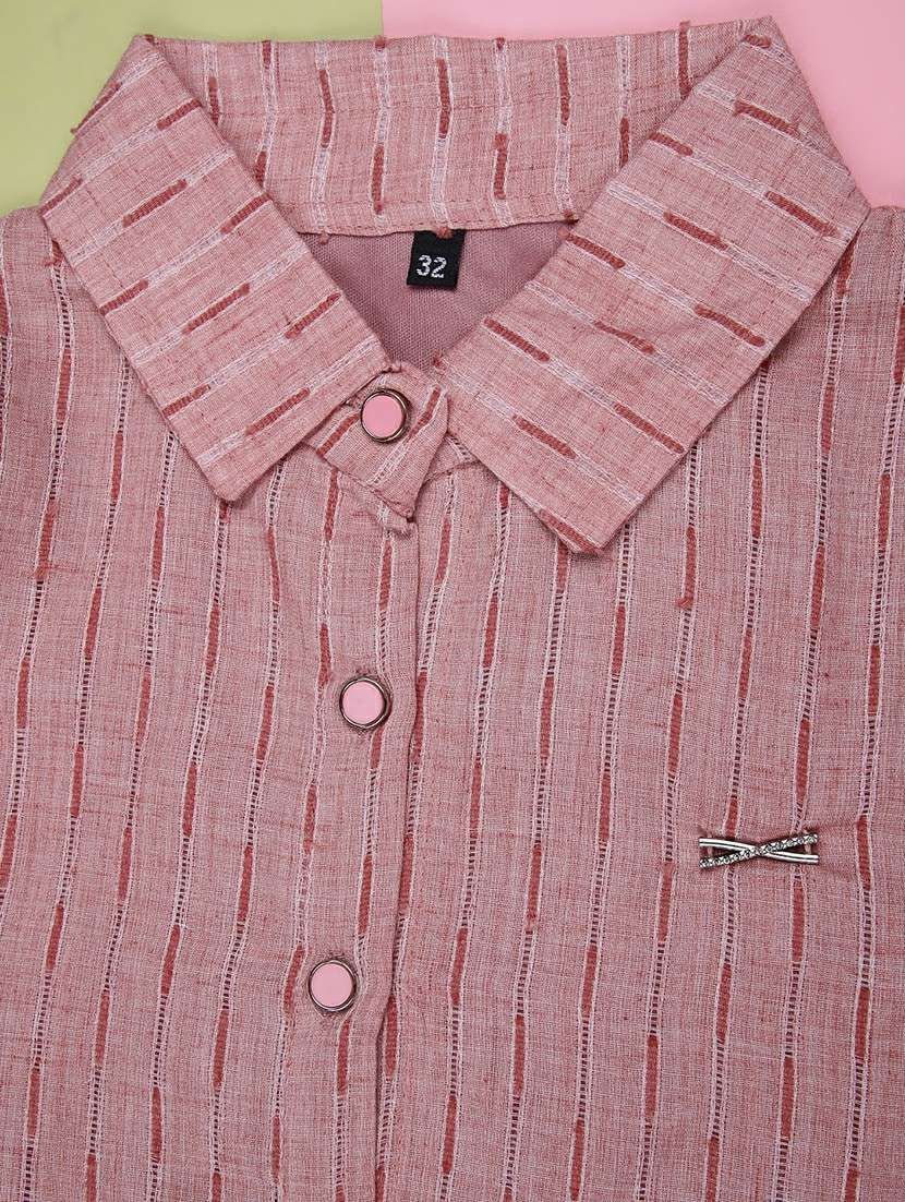 girls self design three quarter sleeve top - 22002092 -  Standard Image - 3