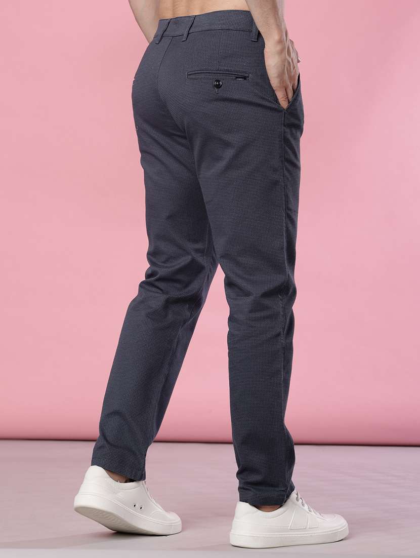 men solid mid rise casual chinos - 22002128 -  Standard Image - 3