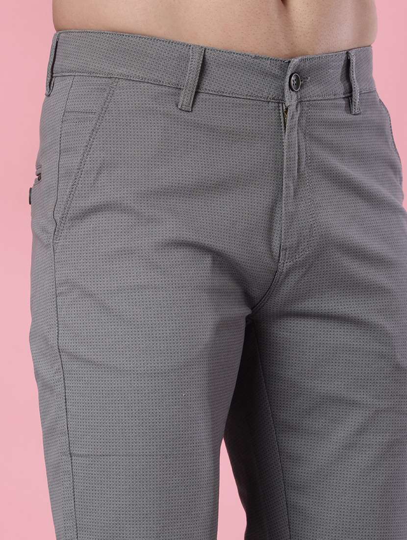 men solid mid rise chinos casual trouser - 22002129 -  Standard Image - 5