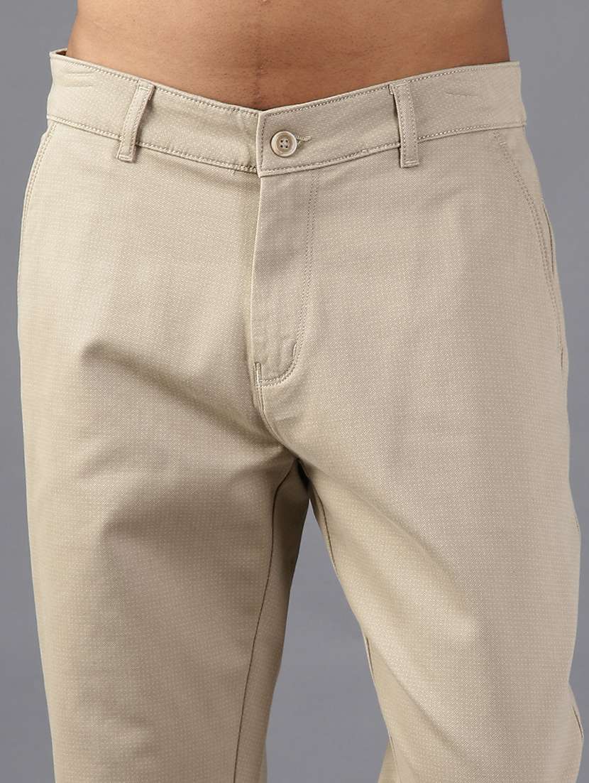 men solid mid rise casual chino - 22002131 -  Standard Image - 5