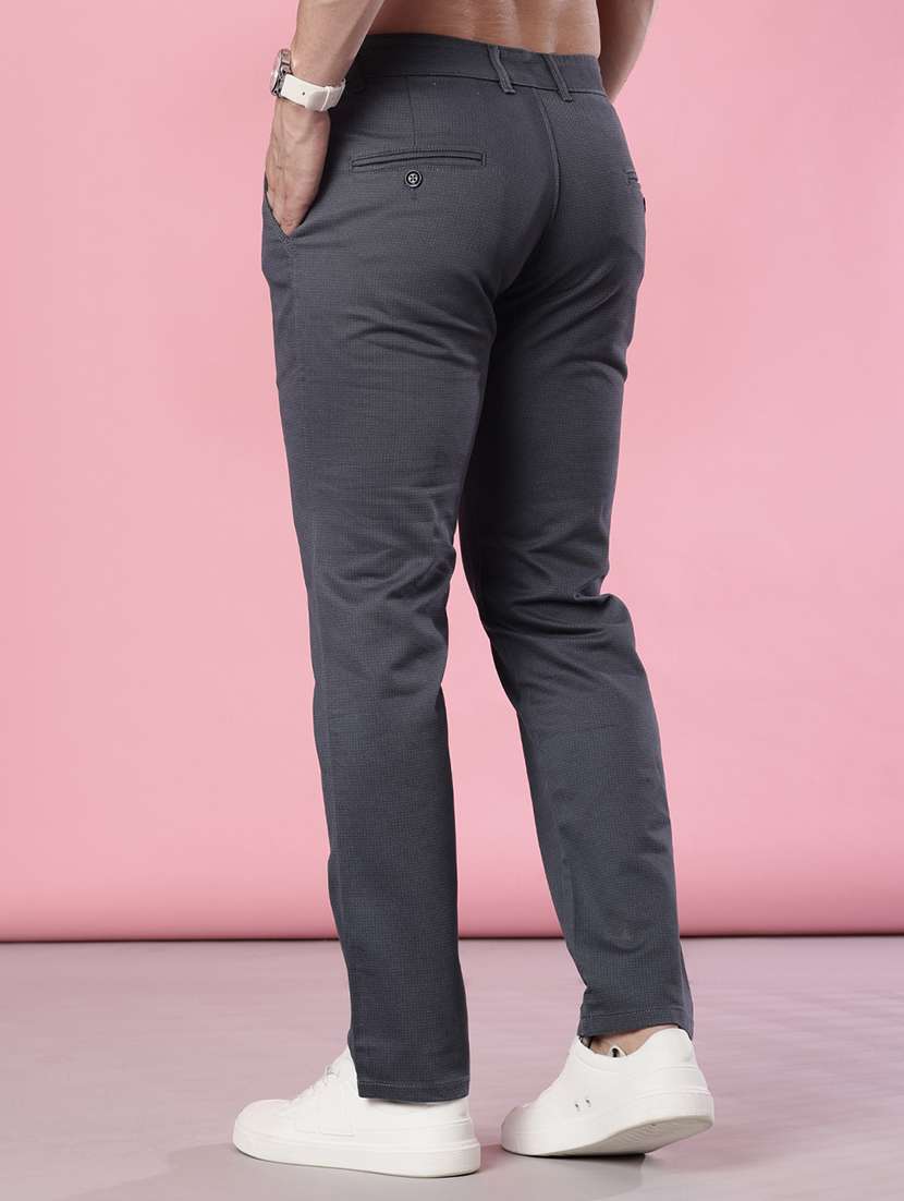 men solid mid rise casual chino - 22002132 -  Standard Image - 3