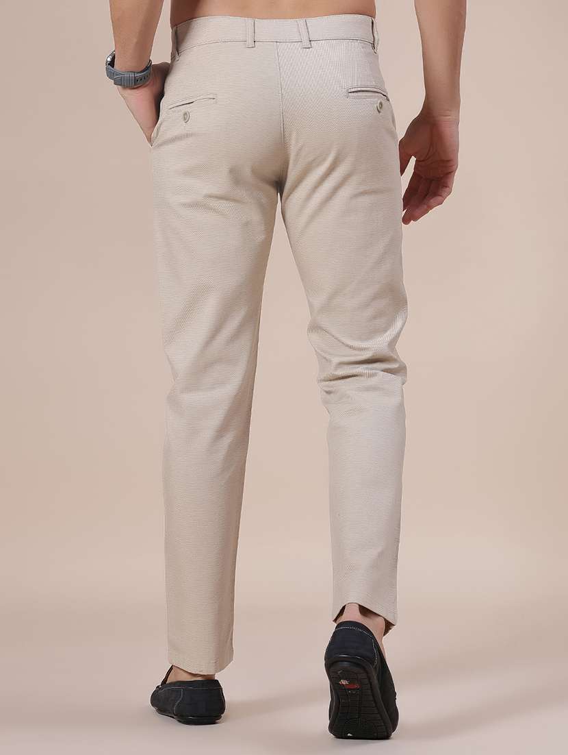 men solid mid rise casual chino - 22002136 -  Standard Image - 3