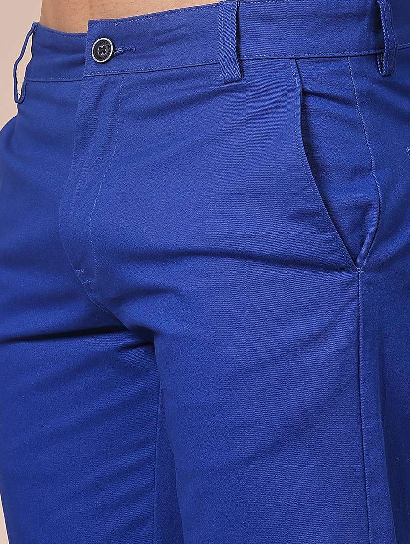 men solid mid rise casual chino - 22002225 - Standard Image - 5