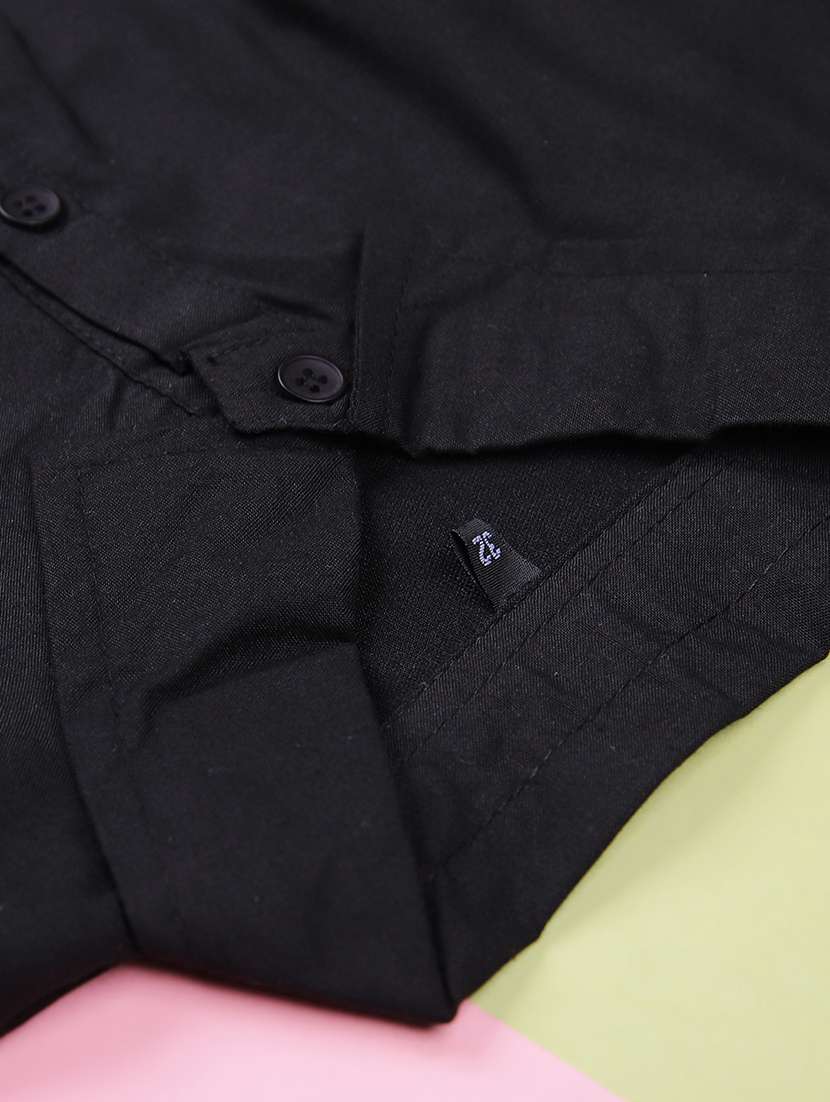 girls solid with work three quarter sleeve top - 22002239 -  Standard Image - 3