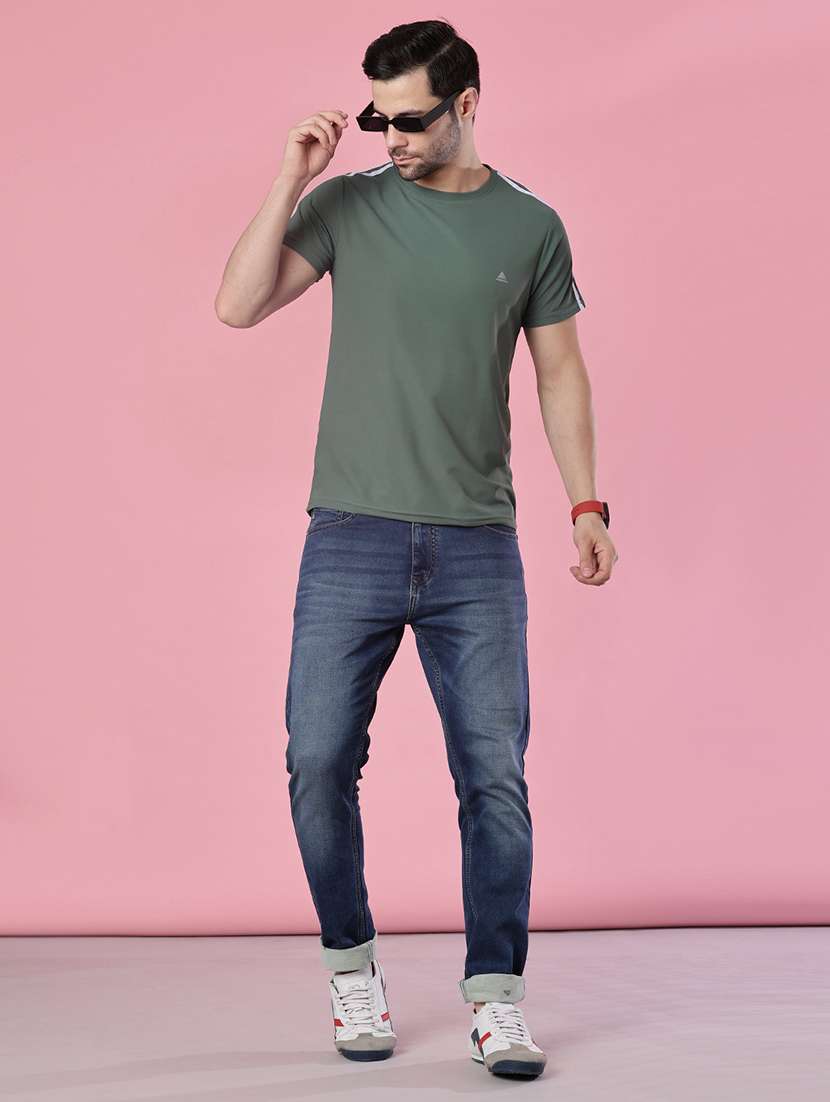 men taped short sleeve slim fit t-shirt - 22002270 -  Standard Image - 3