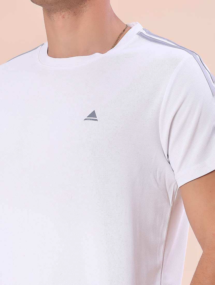 men solid short sleeve slim fit t-shirt - 22002289 -  Standard Image - 3