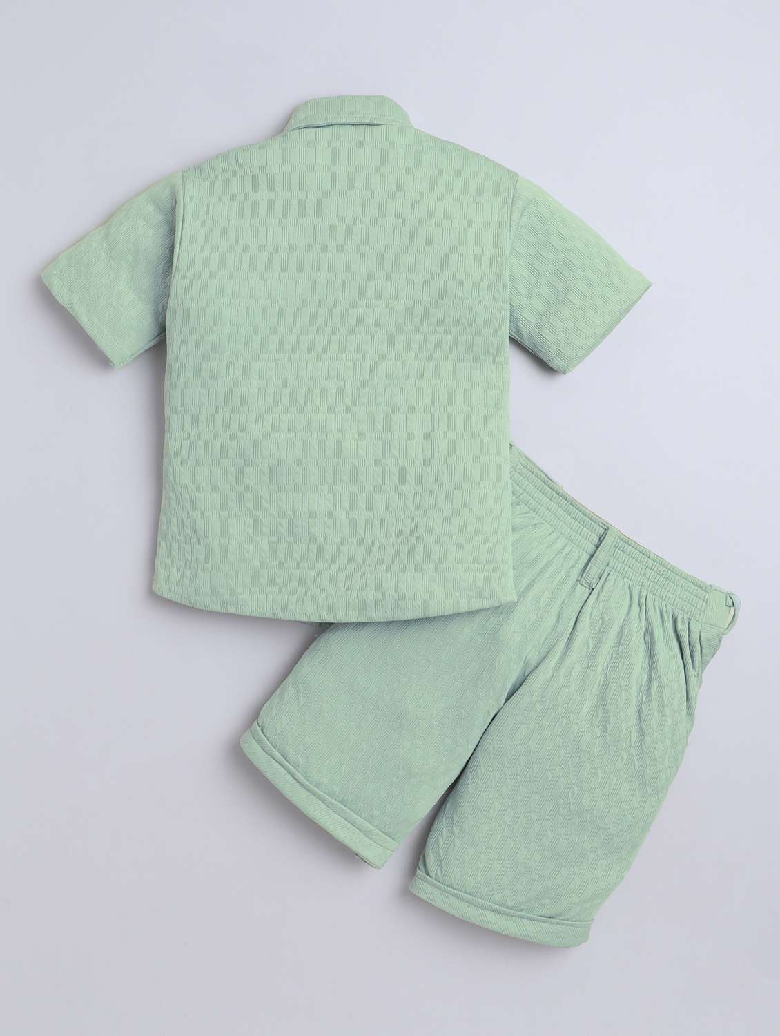 boys self designed shirt and short co-ord set - 22002443 -  Standard Image - 3