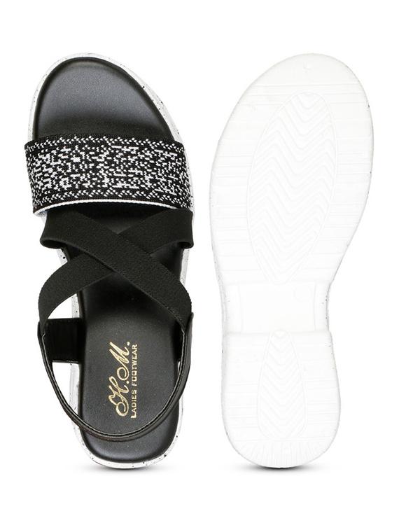 women black back strap platforms wedge - 22002449 - Standard Image - 3