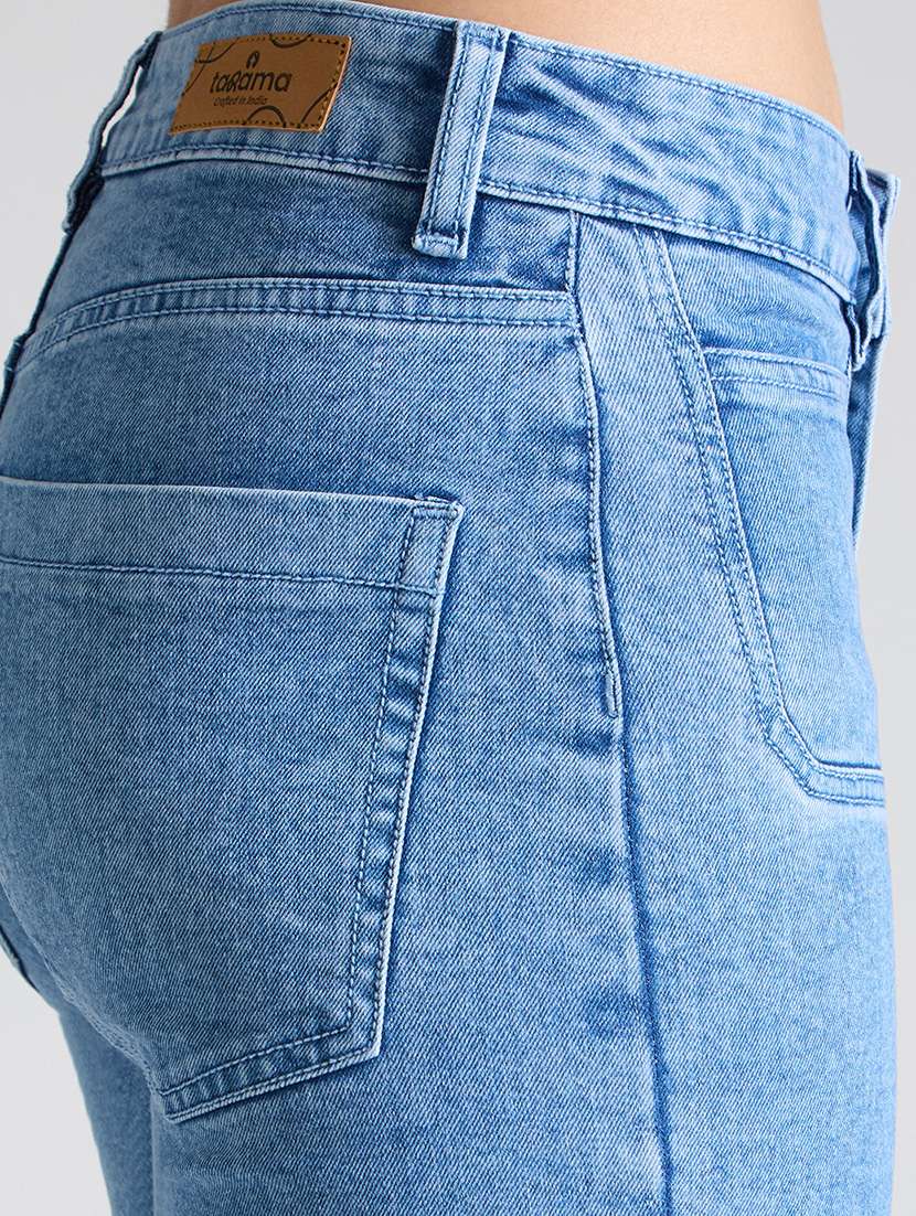 women solid mid rise straight fit jean - 22002478 - Standard Image - 5