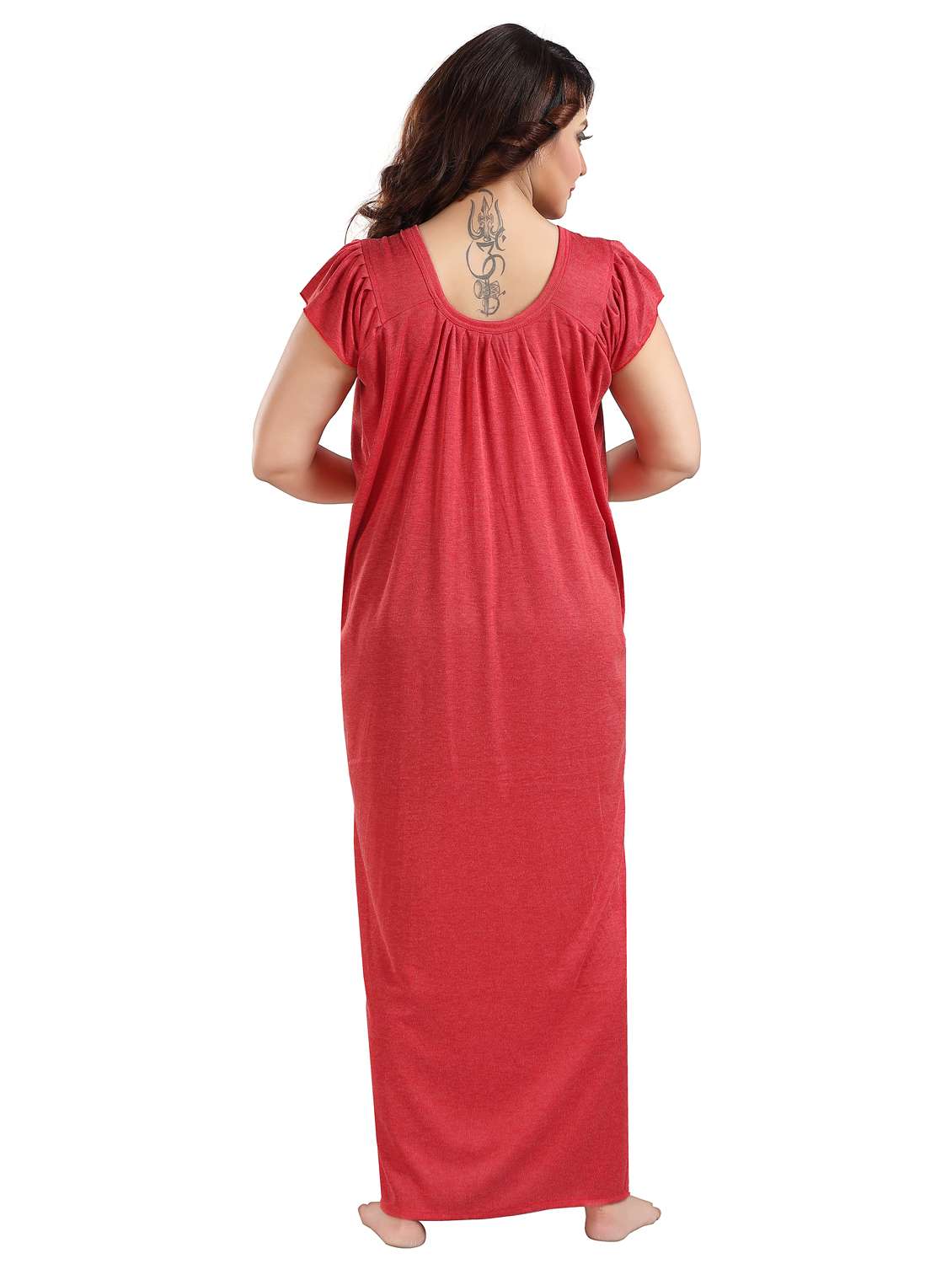 women embroidered short sleeve nighty - 22002481 -  Standard Image - 3