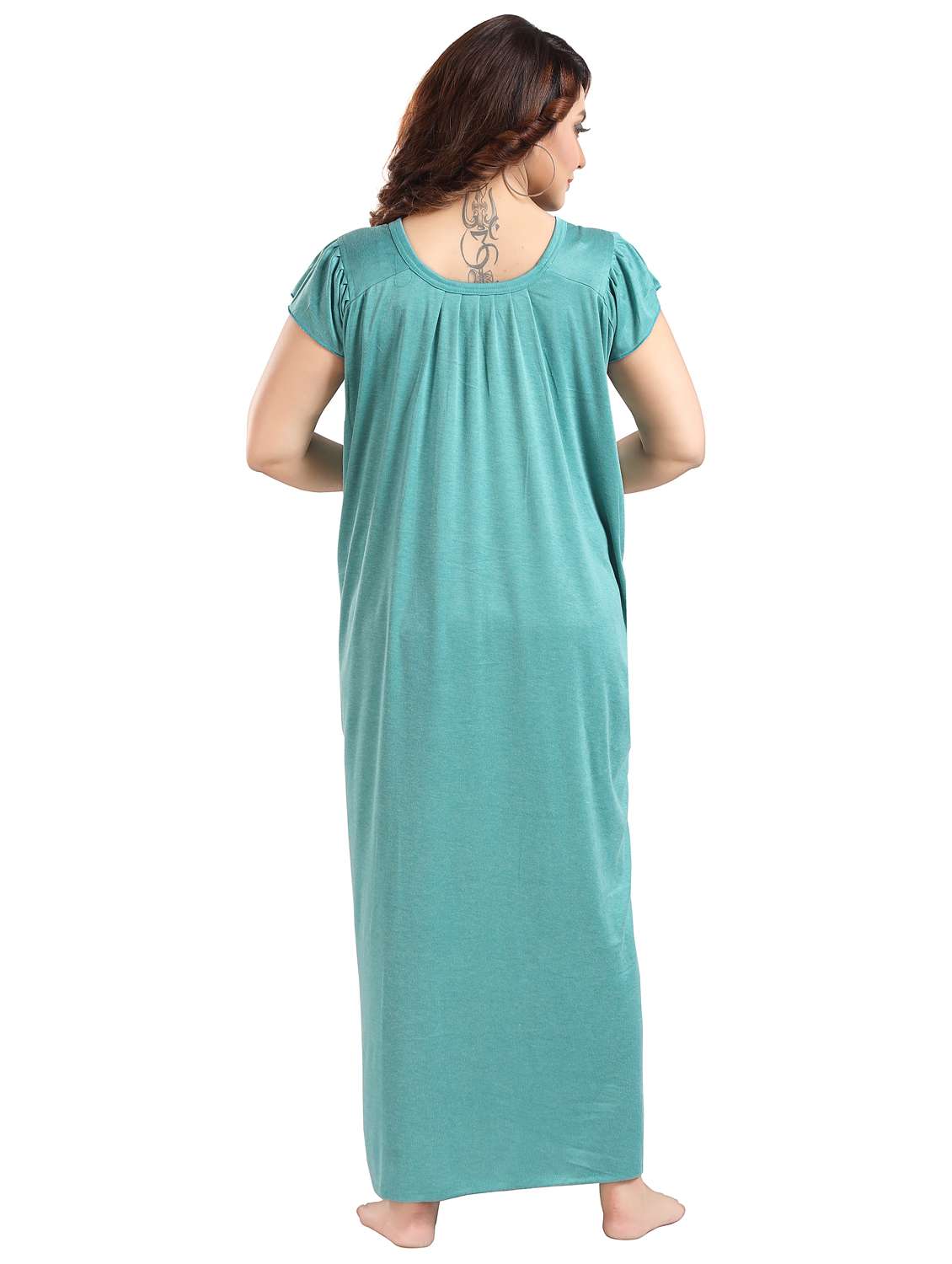 women embroidered short sleeve nighty - 22002483 -  Standard Image - 5