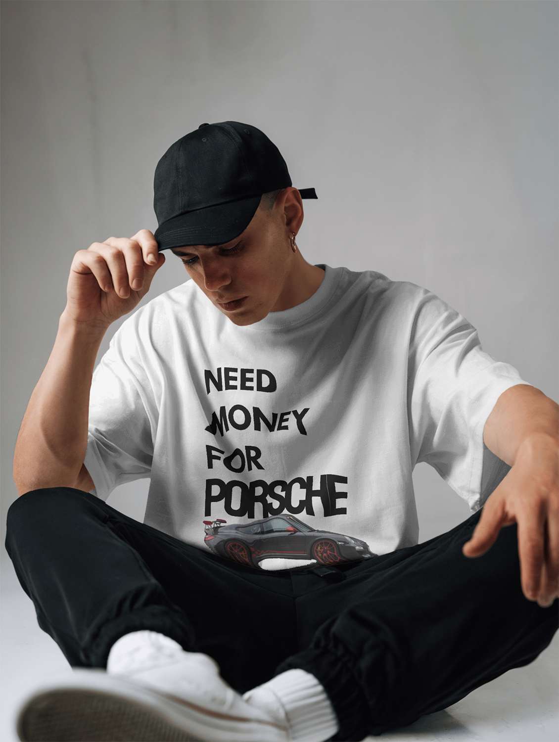 white cotton blend oversized tshirt - 22002485 -  Standard Image - 3