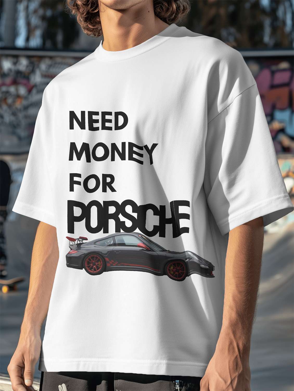 white cotton blend oversized tshirt - 22002485 -  Standard Image - 5