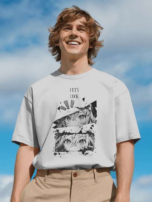 men printed short sleeve oversized t-shirt - 22002499 -  Standard Image - 0