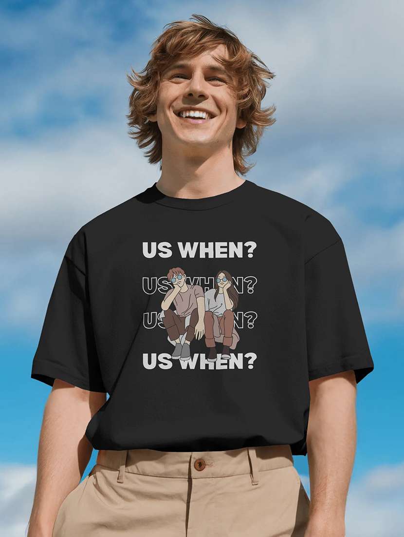 men printed short sleeve oversized t-shirt