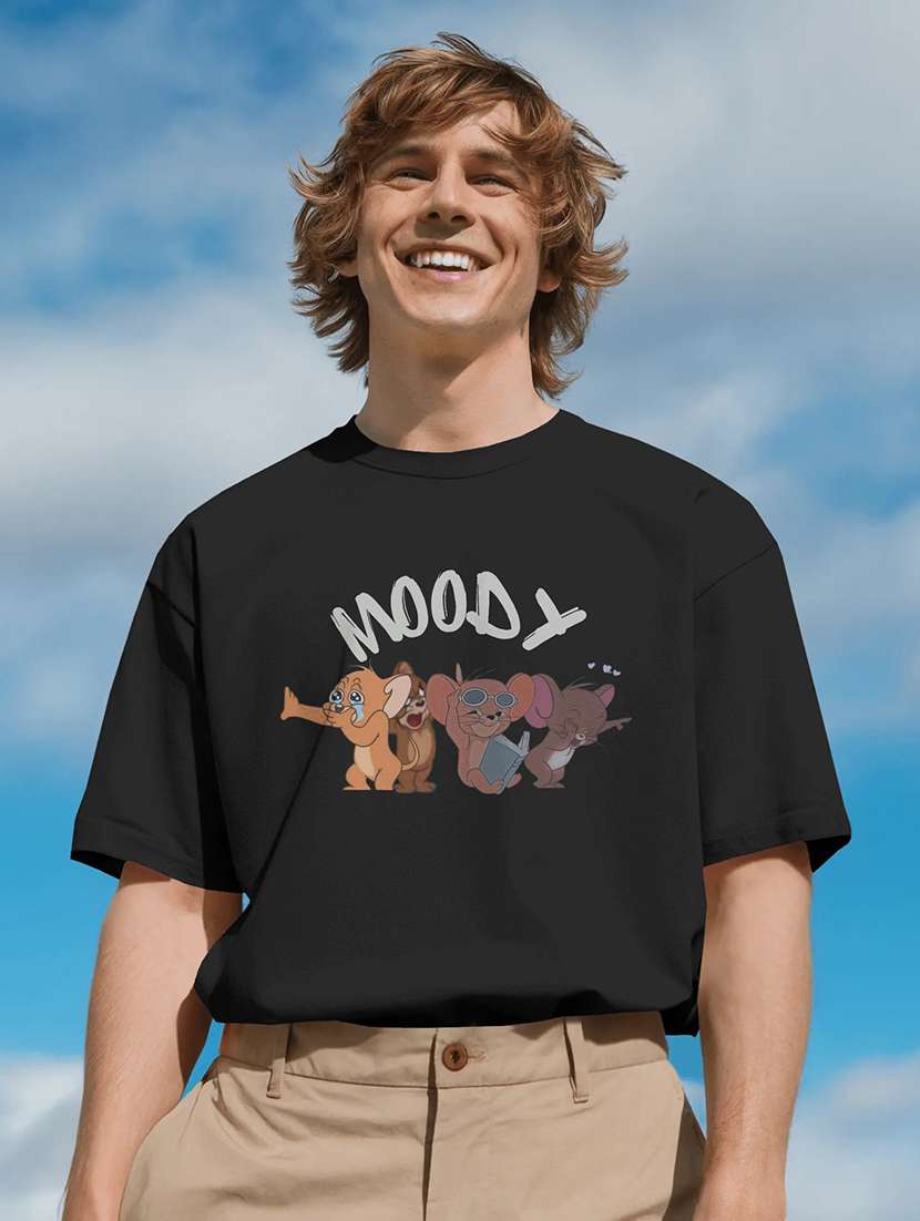 men printed short sleeve oversized t-shirt