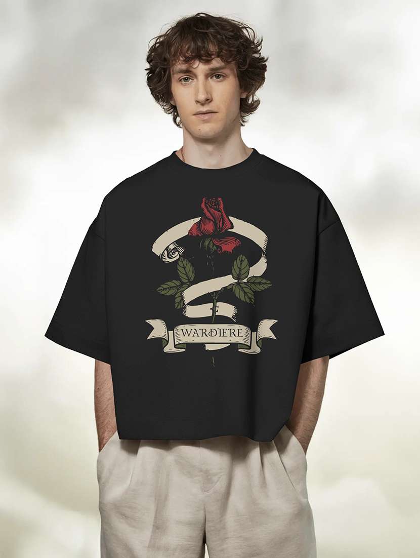 men printed short sleeve oversized t-shirt