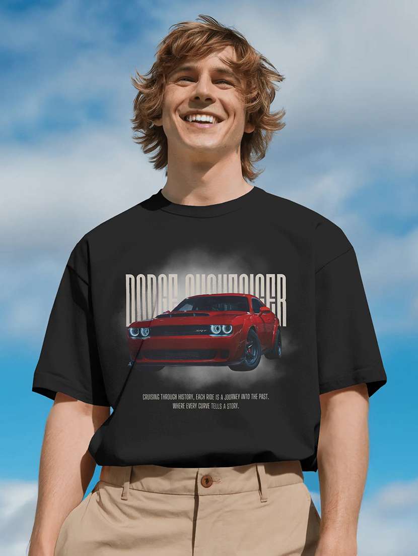 men printed short sleeve oversized t-shirt