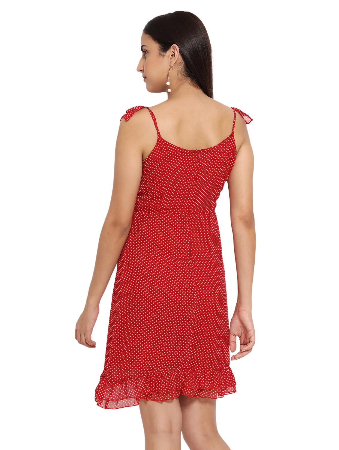 women polka dot sleeveless a-line dress - 22002944 - Standard Image - 3