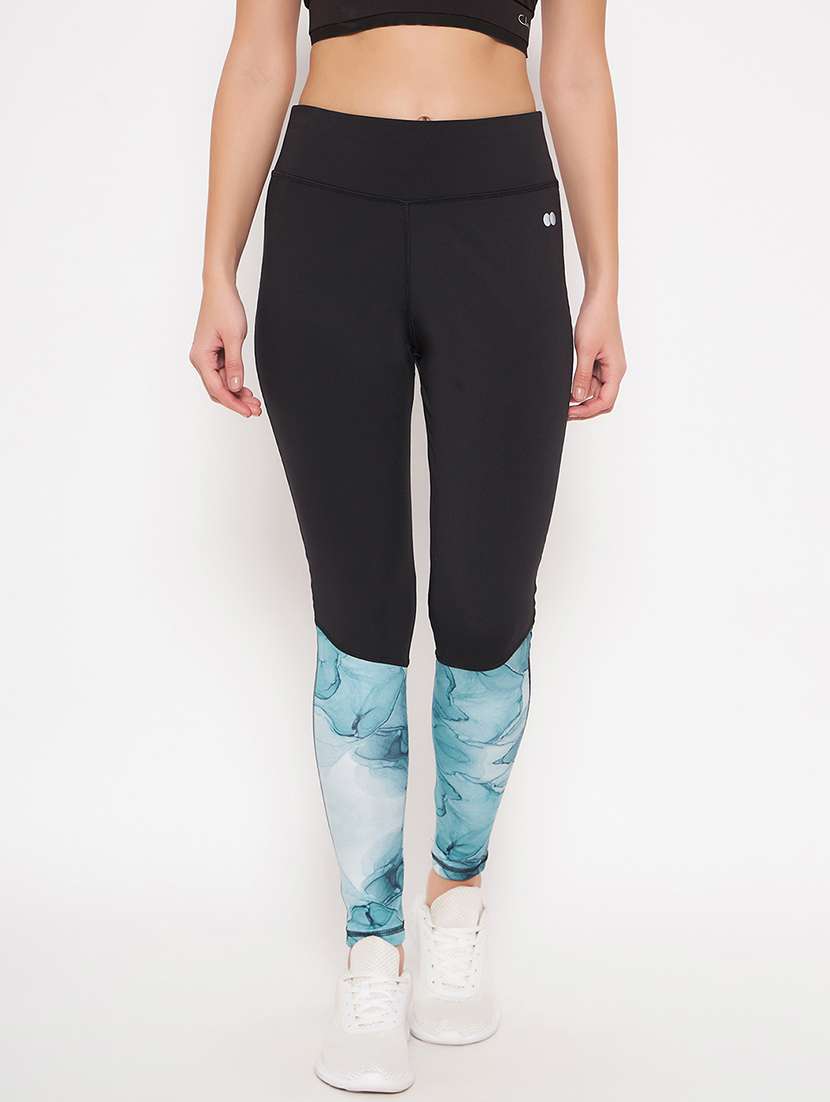 women printed high rise gym tight - 22002958 -  Zoom Image - 0