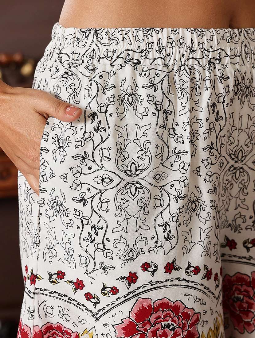 women printed short sleeve nightwear shorts set - 22003122 -  Standard Image - 5