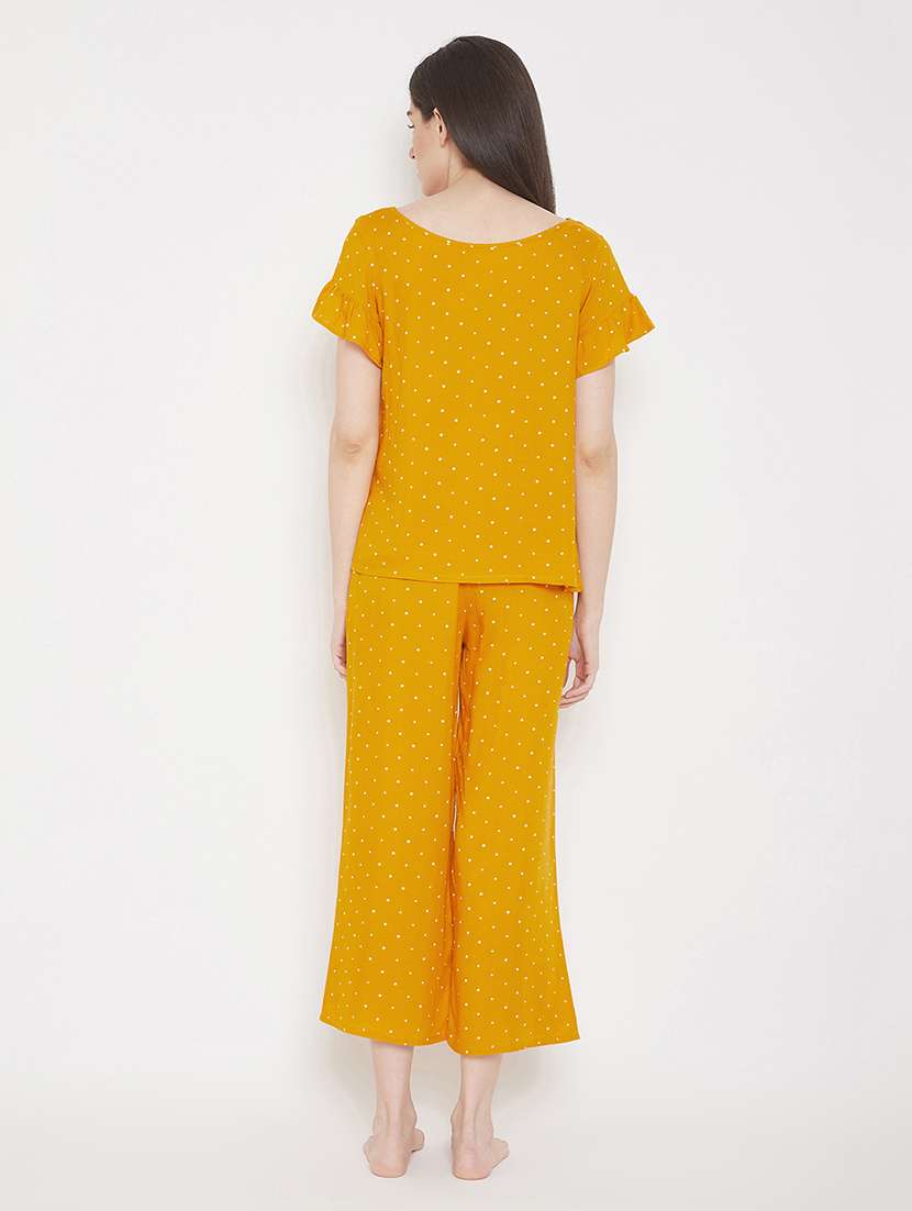 women polka doted nightwear pyjama set - 22003127 -  Standard Image - 3