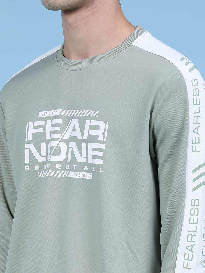 men chest print long sleeve regualr fit sweatshirt - 22003262 -  Standard Image - 3