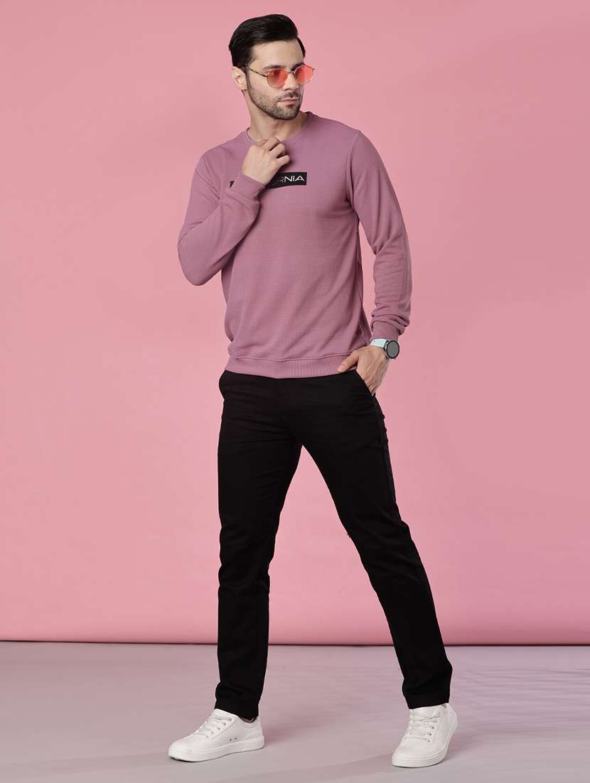 men chest print long sleeve sweatshirt - 22003269 -  Standard Image - 3