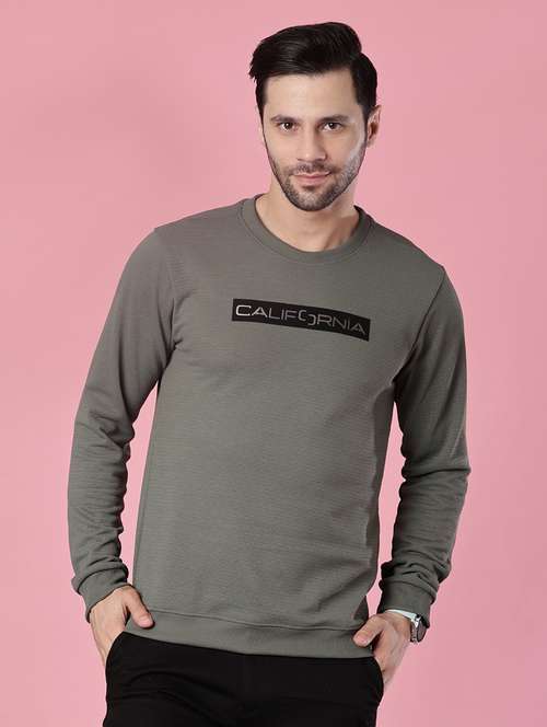men chest print long sleeve sweatshirt - 22003295 -  Standard Image - 0