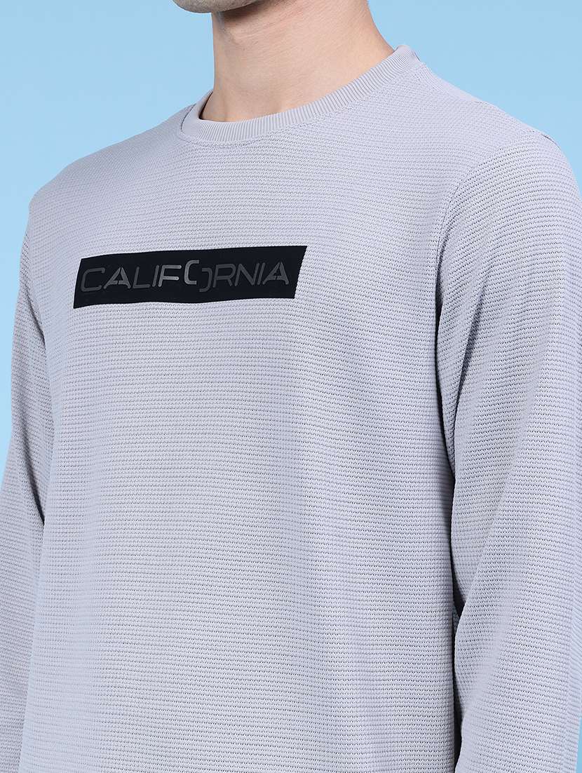 men chest print long sleeve regualr fit sweatshirt - 22003299 -  Standard Image - 3