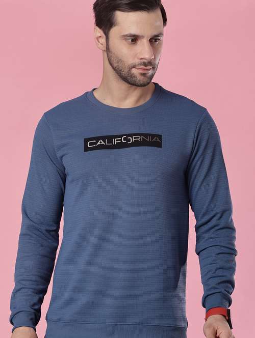 men chest print long sleeve sweatshirt - 22003300 -  Standard Image - 0