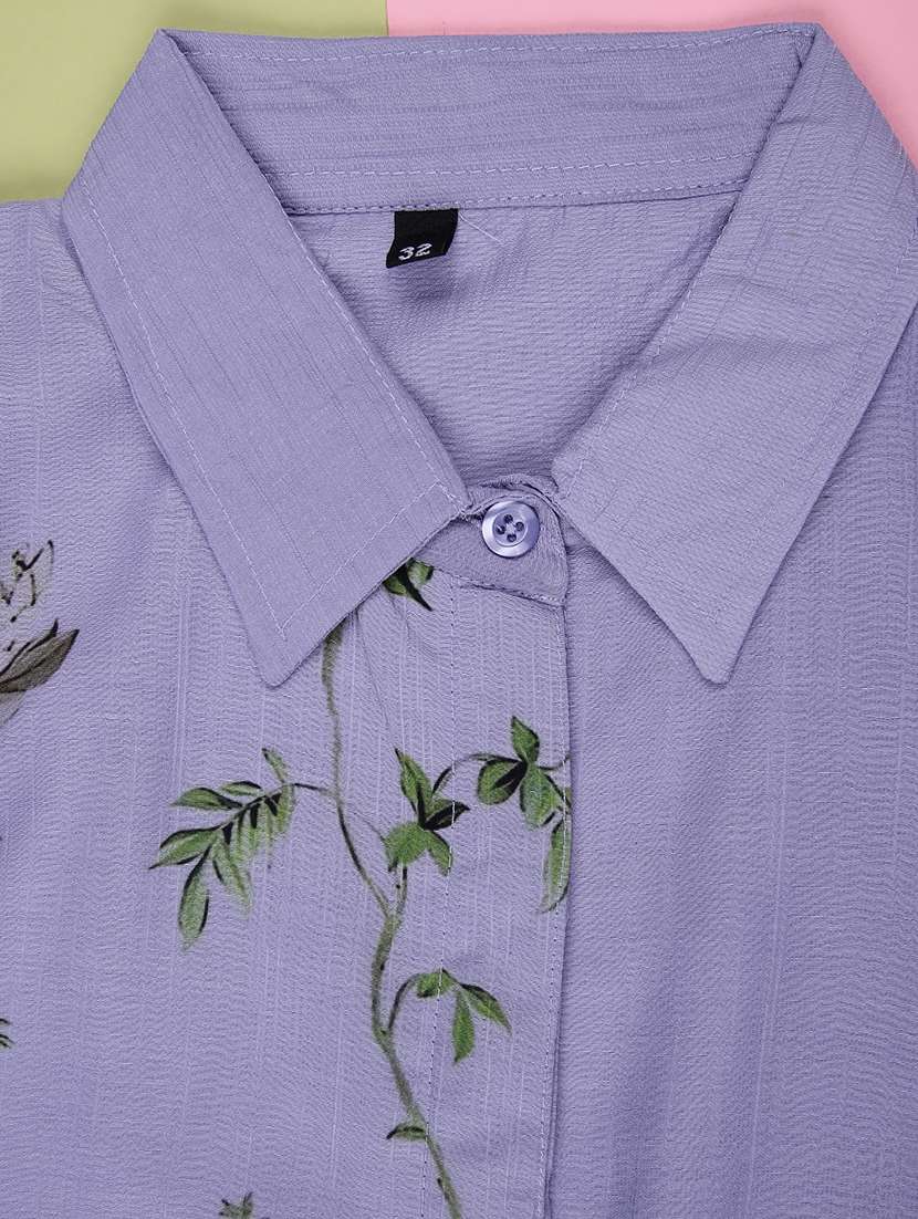 girls floral printed three quarter sleeve top - 22003314 -  Standard Image - 3