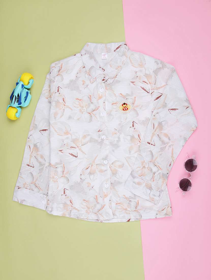 girls printed long sleeve top