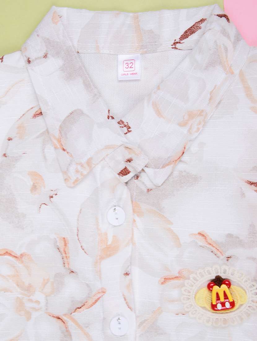 girls printed long sleeve top - 22003317 -  Standard Image - 3