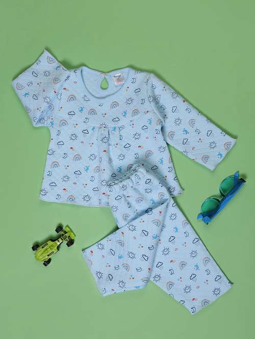 girls printed long sleeve full length set - 22003450 -  Standard Image - 0