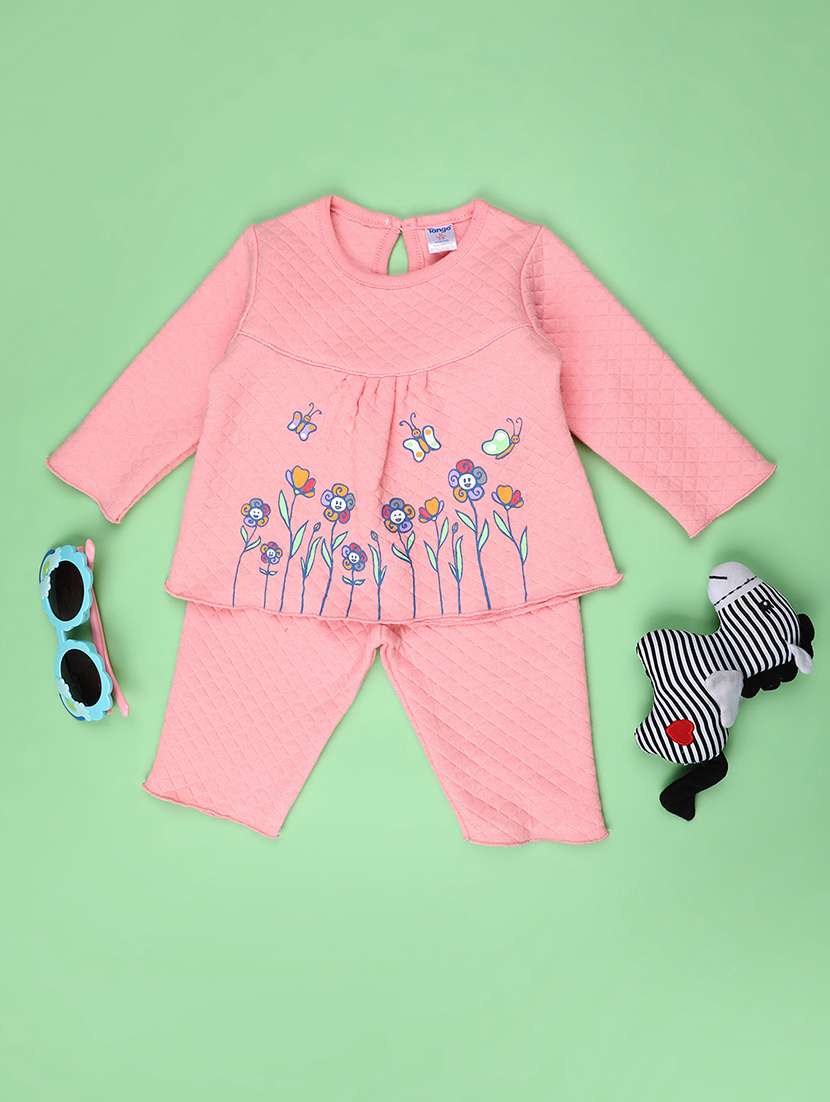 girls printed long sleeve full length set - 22003452 -  Zoom Image - 0