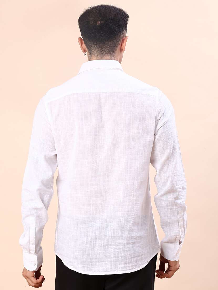 men solid collared long sleeve shirt - 22003543 -  Standard Image - 3