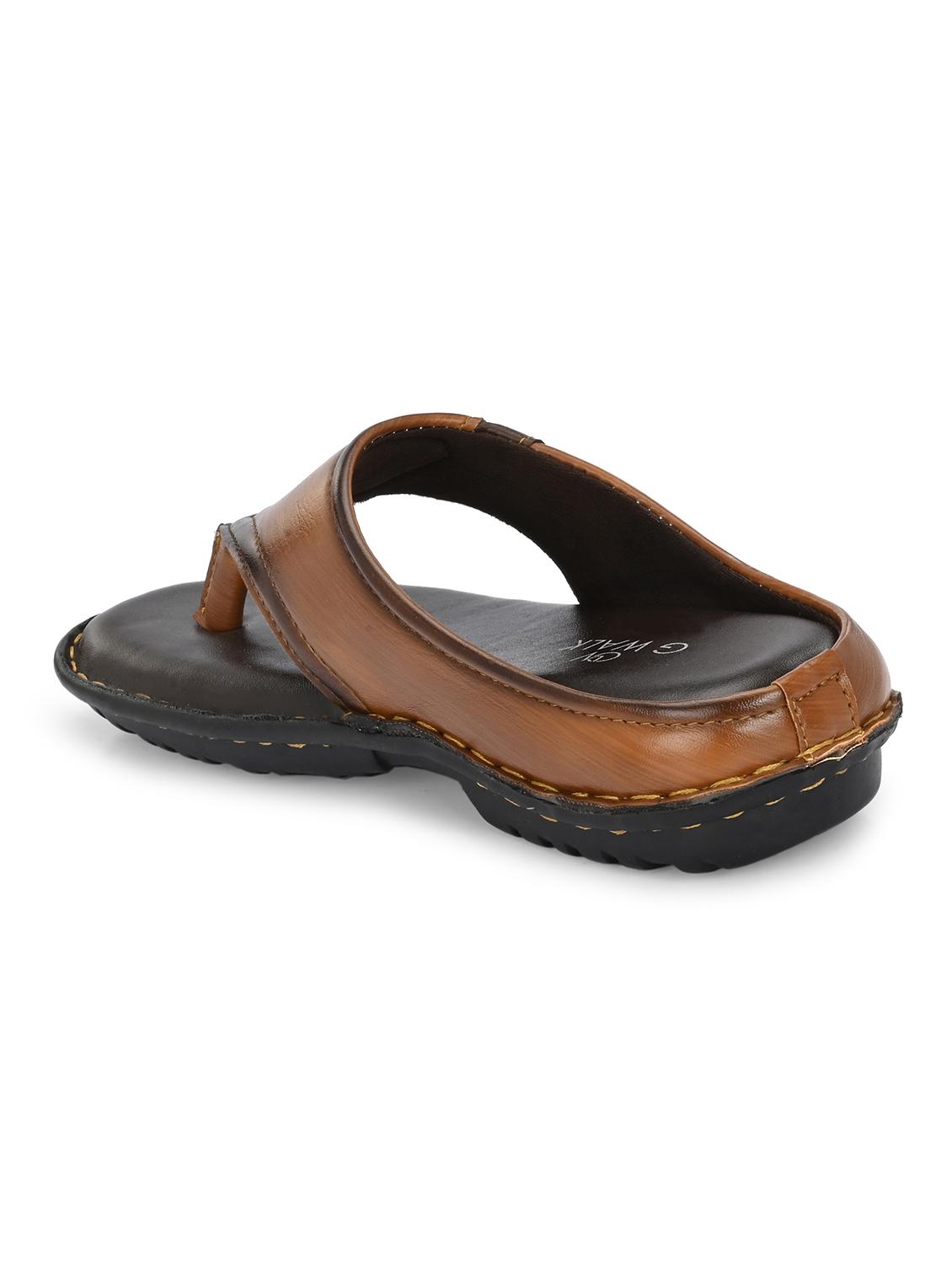 tan synthetic slip on sandals - 22003744 - Standard Image - 3